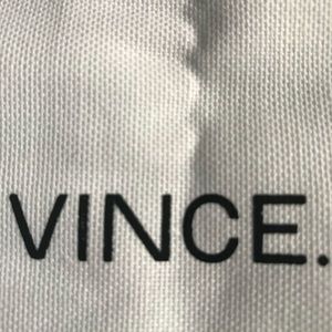Vince White Canvas Dust Bag 15x15” Handbag Shoes